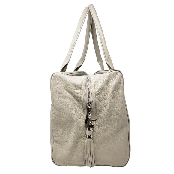 Celine Dion Elegy Snake Embossed Leather Satchel - Picture 2 of 7